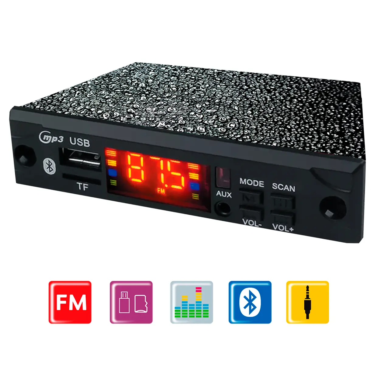Adaptador de Audio Bluetooth Mp3 Radio Fm Auxiliar - Grupo Orange