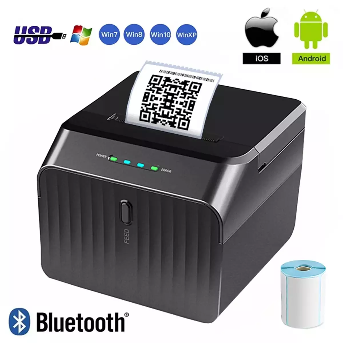 Impresora Etiquetas Autoadhesivas Bluetooth Usb Qr Barras - Grupo Orange