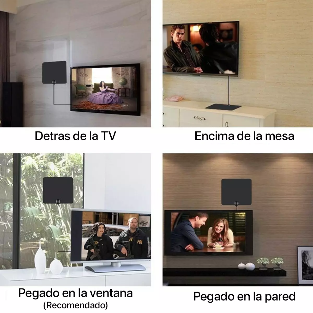 Antena Tdt Interior Canales Full Hd Televisión Tv Digital
