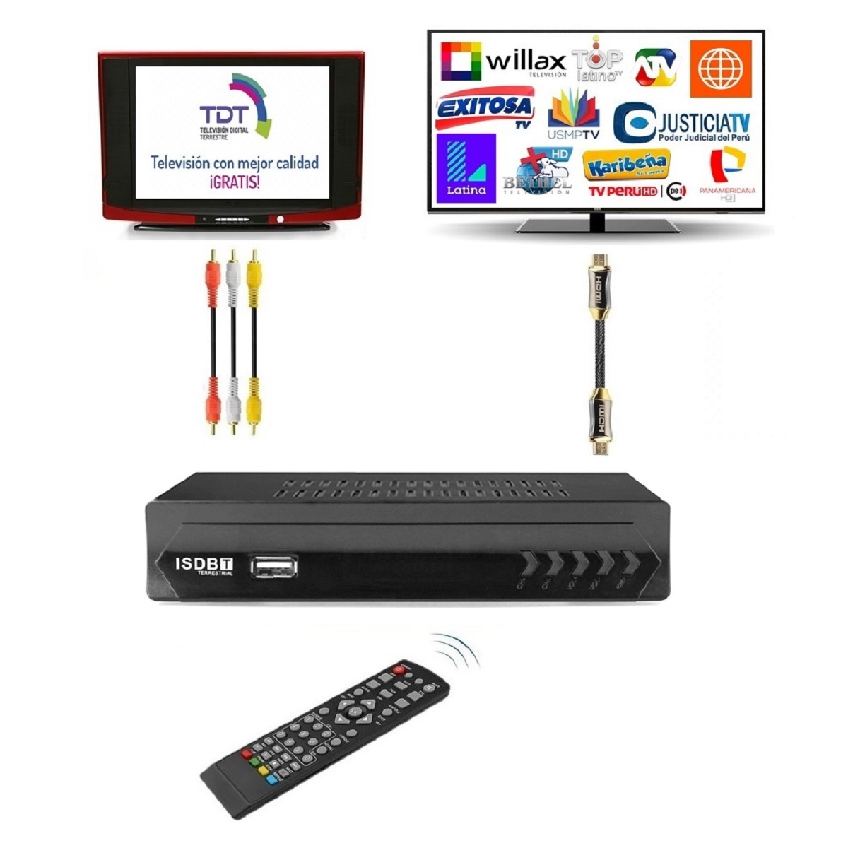 Sintonizador decodificador tv digital HD 1080p tdt isdbt – digitronik