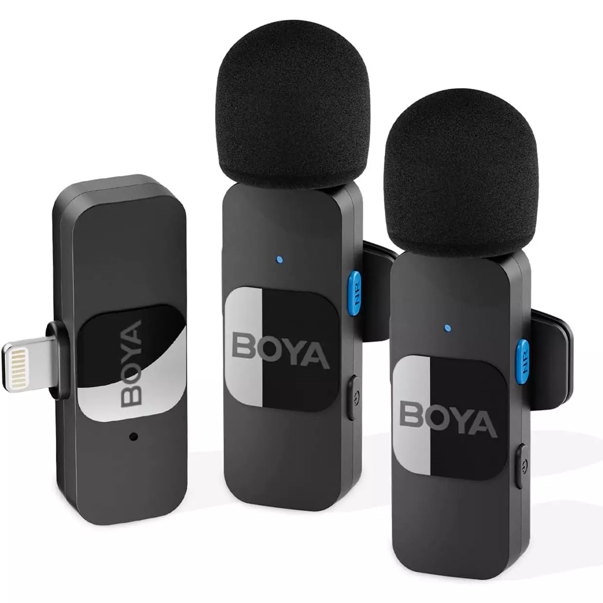Micrófono inalámbrico dual para iPhone iPad, micrófono Lavalier inalámbrico  profesional para grabación de video, micrófono de solapa con clip para