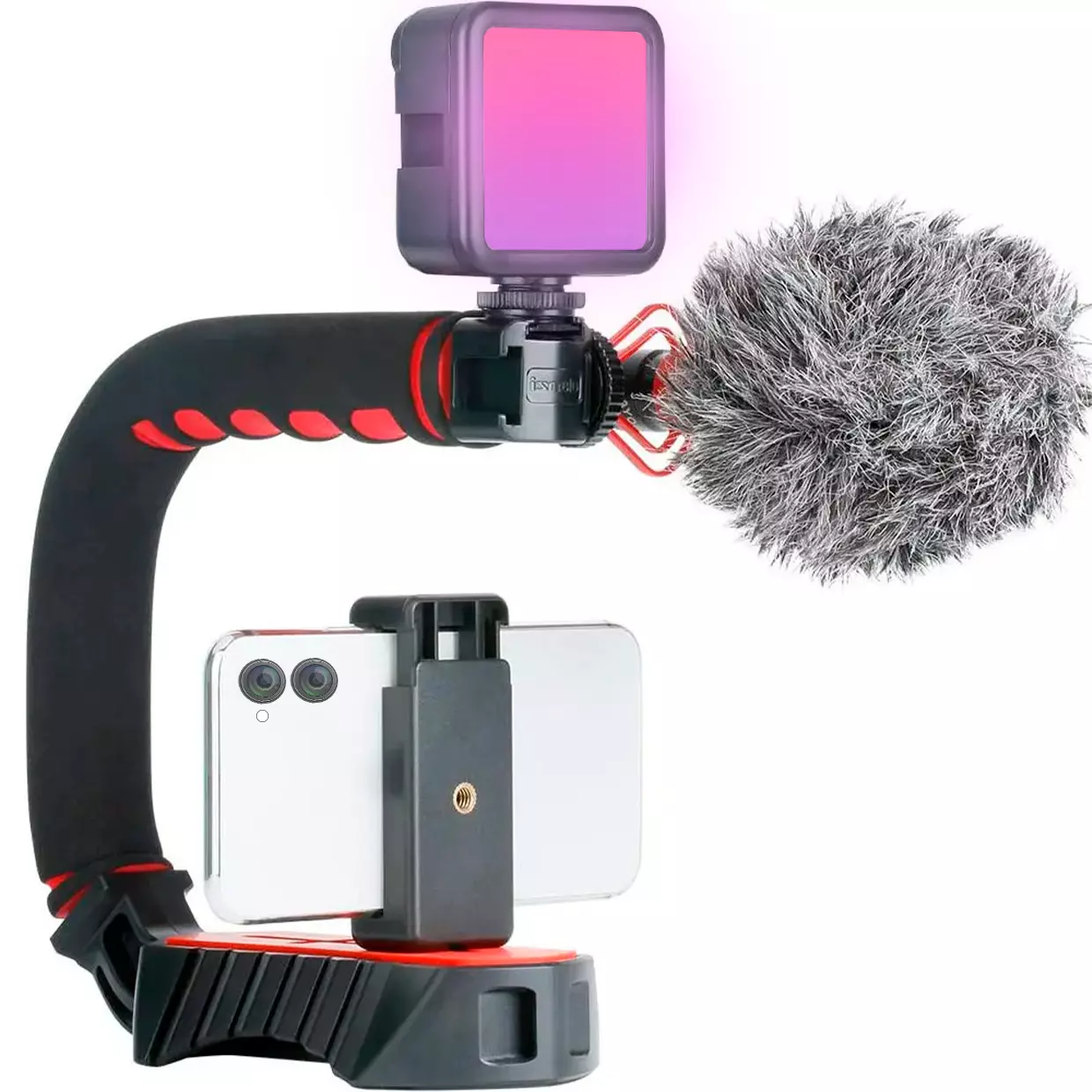 Estabilizador Para Celular Tripode Con Luz Led Y Microfono Color