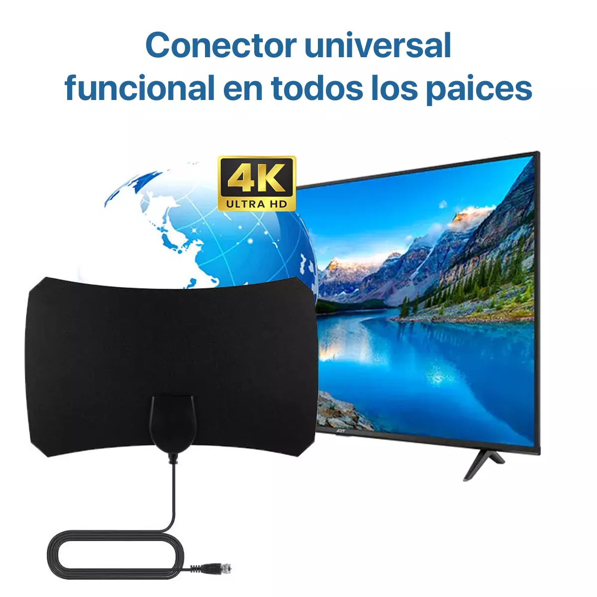 Antena Digital para Tv Tdt Canales Hd Ultra Plana - Grupo Orange